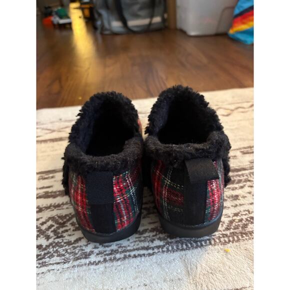Alegria Plaid Clogs Fur Lined Rubber Sole Size 7 - Picture 3 of 5